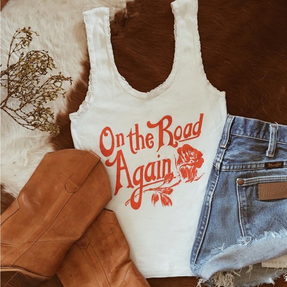 Bandit Brand Tops - Bandit Brand Lace Trim Tank